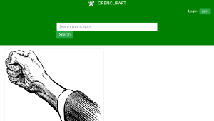 openclipart圖庫：Strong Punching Fist