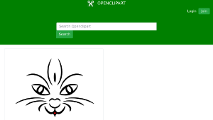 openclipart圖庫：Cat face