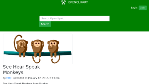 openclipart圖庫：See Hear Speak Monkeys