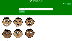 openclipart圖庫：SMILEY EXPRESSIONS MALE-資源代表圖