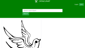 openclipart圖庫：Dove Line Art縮圖