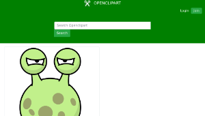 openclipart圖庫：Unimpressed alien-資源代表圖