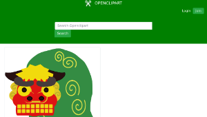 openclipart圖庫：Shishi - Lion Dance