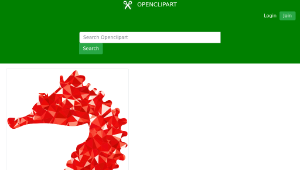 openclipart圖庫：Ruby Seahorse