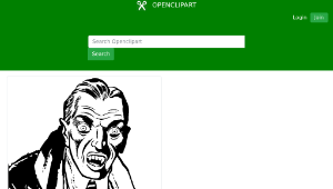 openclipart圖庫：Vampire Head and Body
