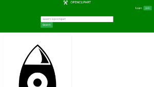 openclipart圖庫：Moon Rocket Black