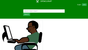 openclipart圖庫：African Programmer縮圖