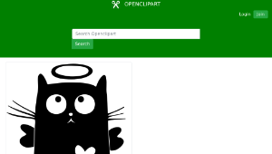 openclipart圖庫：Angelic Cat Black-資源代表圖