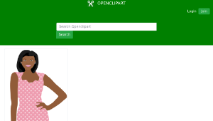 openclipart圖庫：Pink Dress Lady