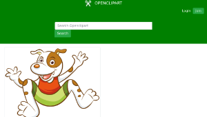 openclipart圖庫：Cartoon Dog縮圖