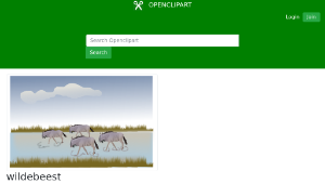 openclipart圖庫：wildebeest縮圖