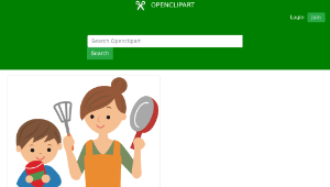 openclipart圖庫：Cooking with Mother