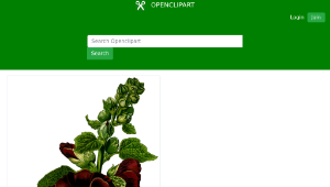 openclipart圖庫：Hollyhock (detailed)-資源代表圖