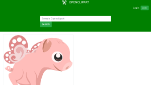 openclipart圖庫：Flying piglet-資源代表圖