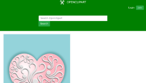 openclipart圖庫：Flowery heart縮圖