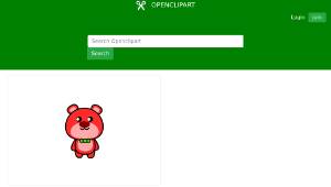 openclipart圖庫：cherry bear