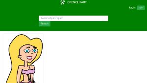 openclipart圖庫：girl template, cartoon style