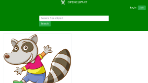 openclipart圖庫：Cartoon Raccoon縮圖