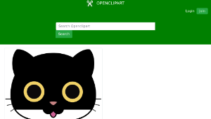openclipart圖庫：Black Anthropomorphic Cat-資源代表圖