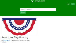 openclipart圖庫：American Flag Bunting