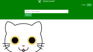openclipart圖庫：White Anthropomorphic Cat