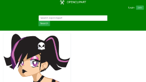 openclipart圖庫：Goth Girl