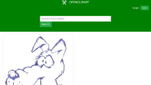 openclipart圖庫：Dumb Dog in Blue