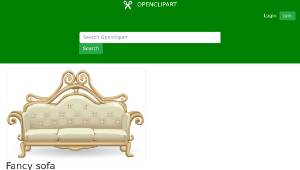 openclipart圖庫：Fancy sofa縮圖