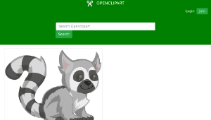 openclipart圖庫：Ring-tailed Lemur-資源代表圖
