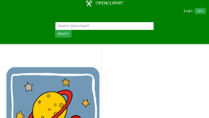 openclipart圖庫：Icon Yellow planet縮圖