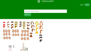 openclipart圖庫：Bitclone Basic Face Kit-資源代表圖