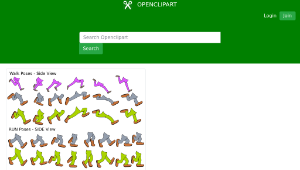 openclipart圖庫：VexStrips - Walk and Run Side view-資源代表圖