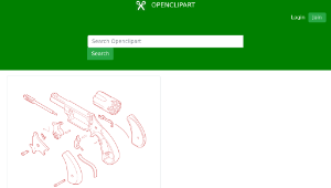 openclipart圖庫：Exploded gun