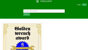 openclipart圖庫：Golden Wrench Award-資源代表圖