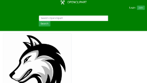 openclipart圖庫：Growling Husky-資源代表圖