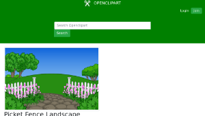 openclipart圖庫：Picket Fence Landscape-資源代表圖