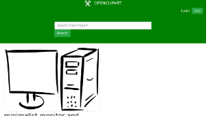 openclipart圖庫：minimalist monitor and computer-資源代表圖