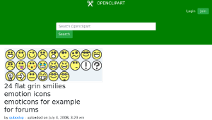 openclipart圖庫：24 flat grin smilies emotion icons emoticons for example for forums-資源代表圖