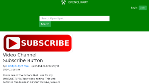 openclipart圖庫：Video Channel Subscribe Button縮圖