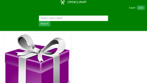 openclipart圖庫：Purple present