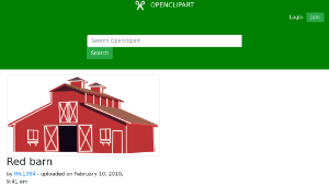 openclipart圖庫：Red barn縮圖