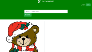 openclipart圖庫：Christmas Bear-資源代表圖