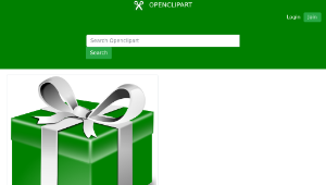 openclipart圖庫：Green present縮圖