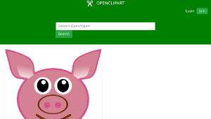 openclipart圖庫：funny piggy face縮圖