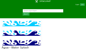 openclipart圖庫：Água - Water Splash縮圖