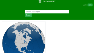 openclipart圖庫：Globe with borders-資源代表圖