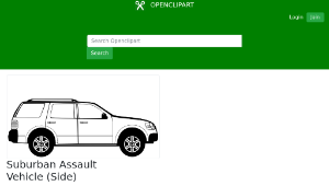 openclipart圖庫：Suburban Assault Vehicle (Side)-資源代表圖