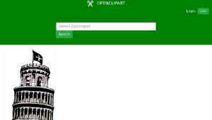 openclipart圖庫：leaning tower of pisa-資源代表圖