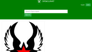 openclipart圖庫：Red winged star (Estrella-roja-alada)-資源代表圖