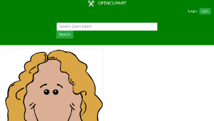 openclipart圖庫：Lady Face Cartoon縮圖